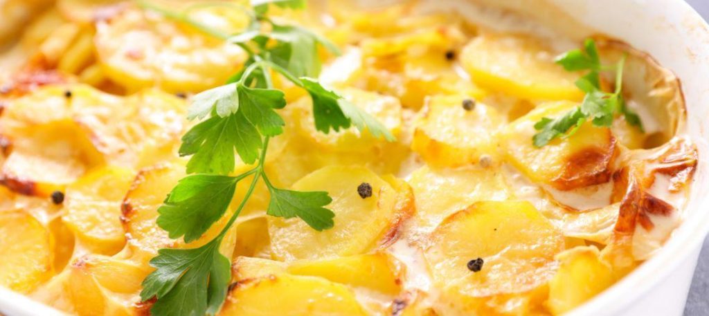 Batata gratinada com queijo