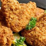 Empanado de frango com parmesão no forno