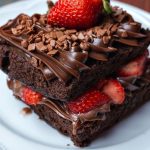 Brownie com morango