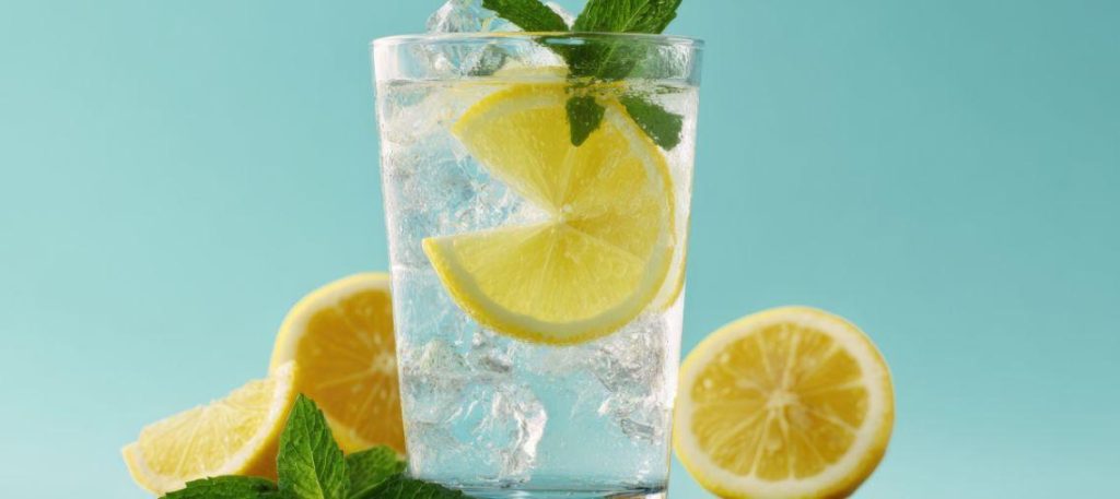 Limonada suíça com hortelã