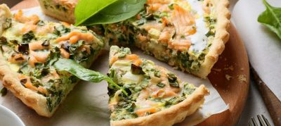 Quiche de espinafre e queijo