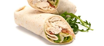 Wrap integral com frango desfiado