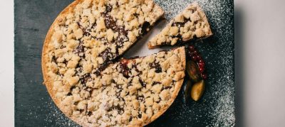 Crumble de maçã com aveia