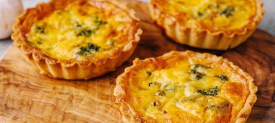 Mini quiches de alho-poró